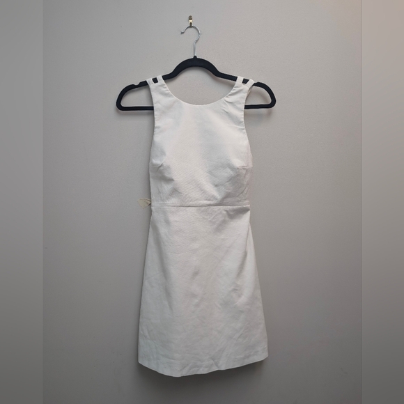 Zara White Cross Back Dress - Picture 4 of 10